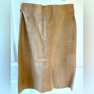 Calvin Klein Collection nude python pencil skirt